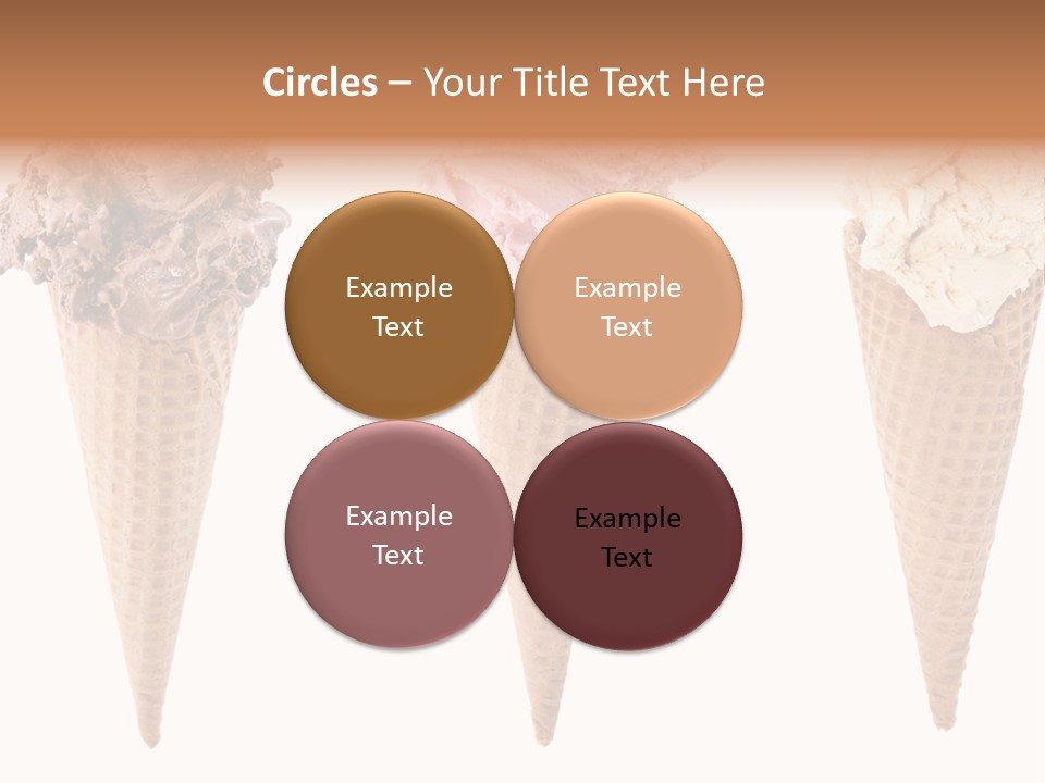Cream Pieces Portion PowerPoint Template