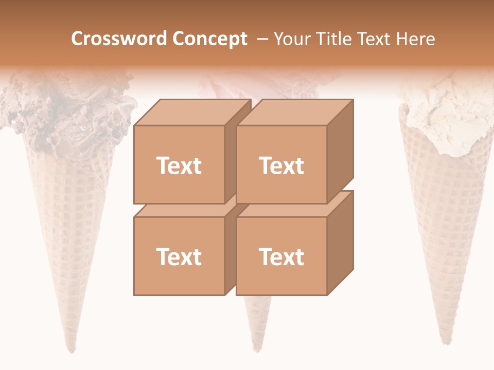 Cream Pieces Portion PowerPoint Template