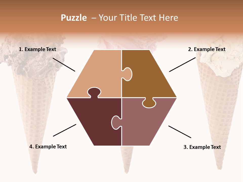 Cream Pieces Portion PowerPoint Template
