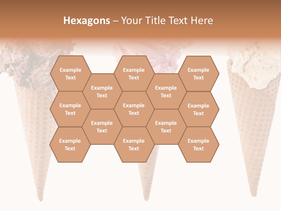 Cream Pieces Portion PowerPoint Template
