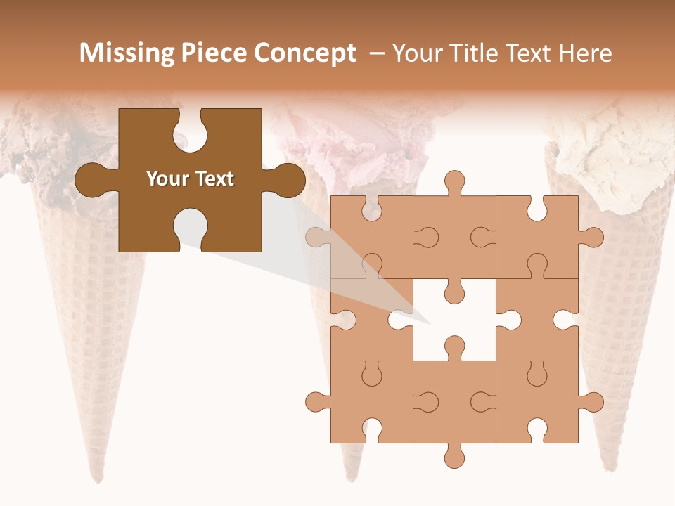 Cream Pieces Portion PowerPoint Template