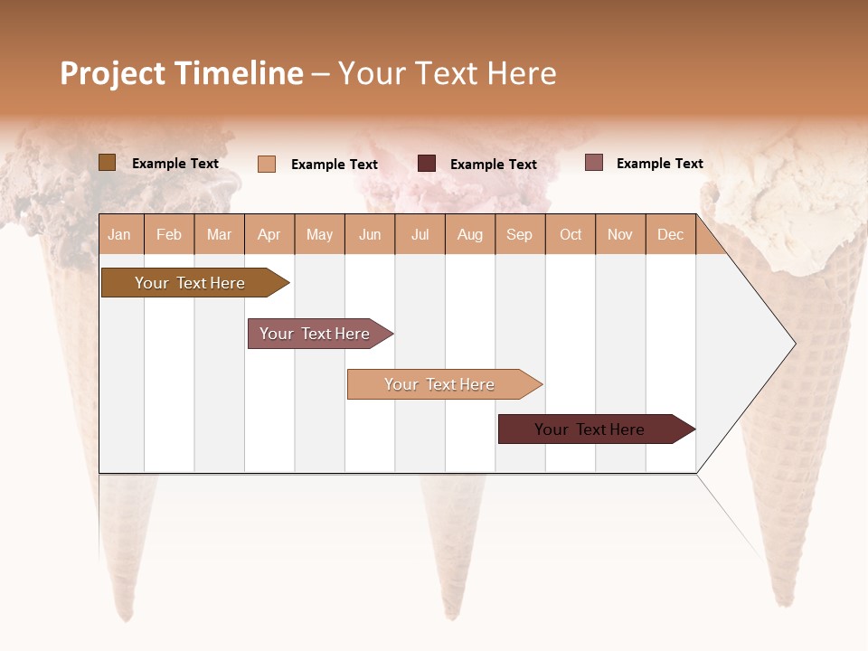 Cream Pieces Portion PowerPoint Template