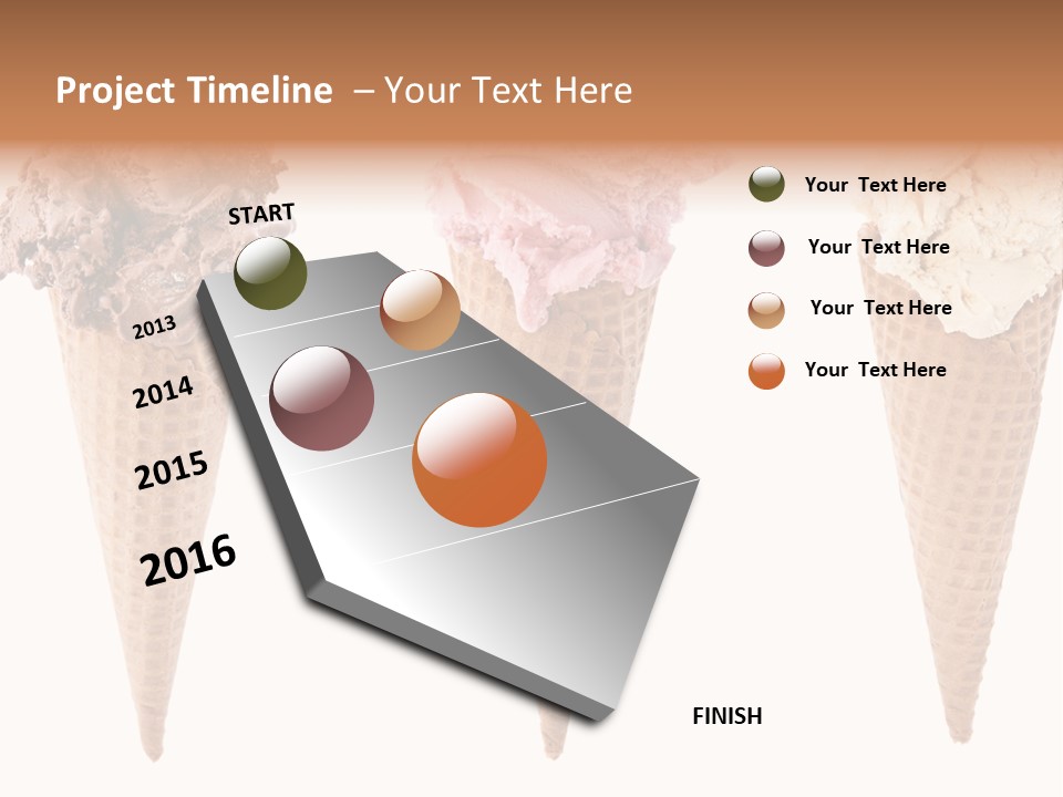Cream Pieces Portion PowerPoint Template