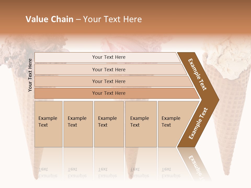 Cream Pieces Portion PowerPoint Template