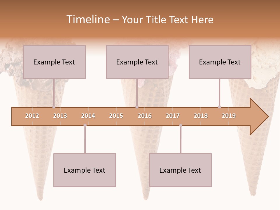 Cream Pieces Portion PowerPoint Template