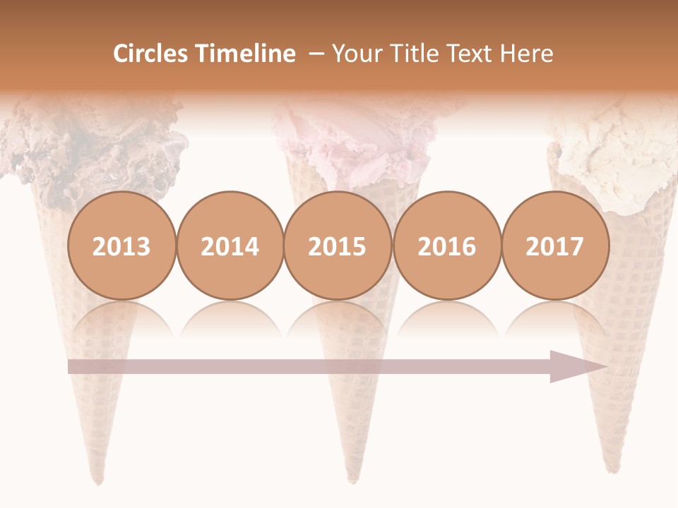 Cream Pieces Portion PowerPoint Template
