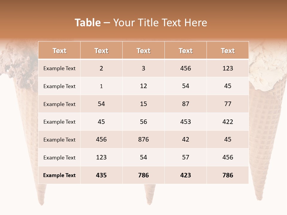 Cream Pieces Portion PowerPoint Template