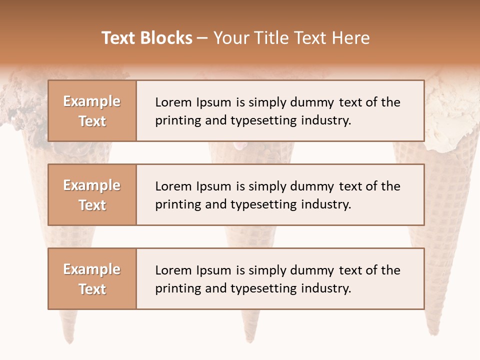 Cream Pieces Portion PowerPoint Template