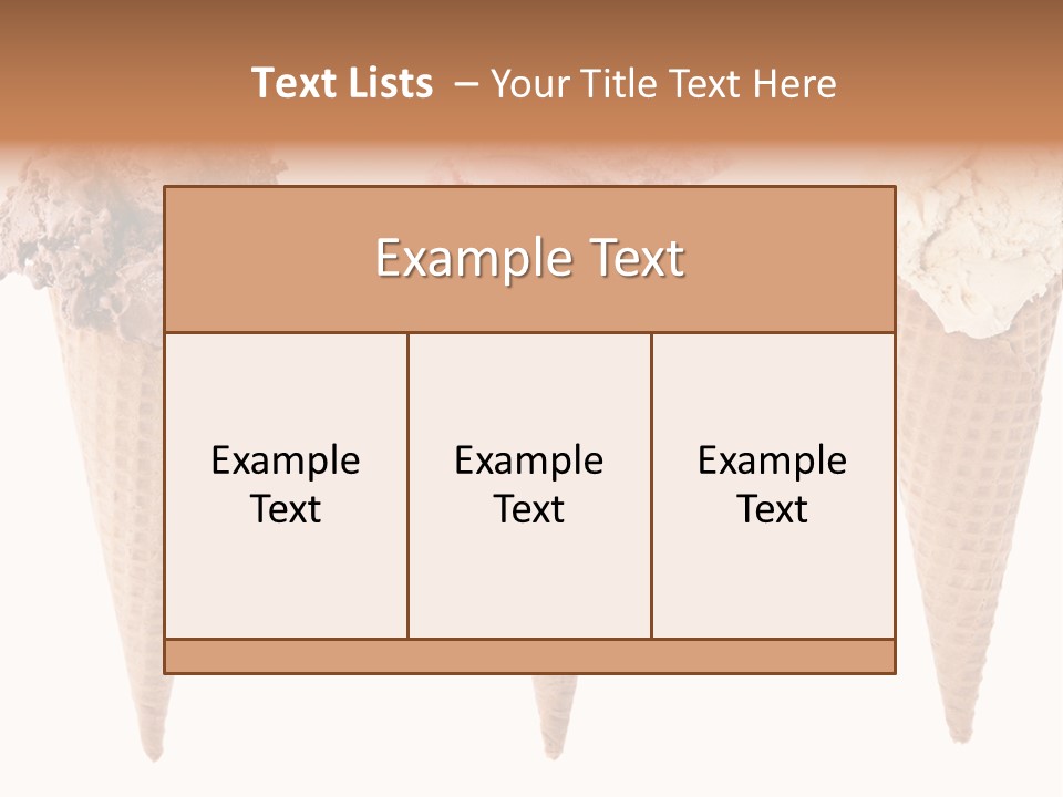 Cream Pieces Portion PowerPoint Template