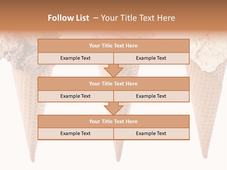 Cream Pieces Portion PowerPoint Template