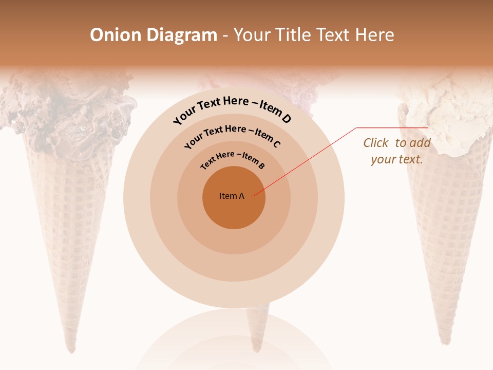 Cream Pieces Portion PowerPoint Template