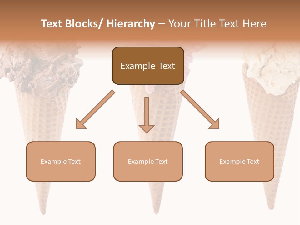 Cream Pieces Portion PowerPoint Template