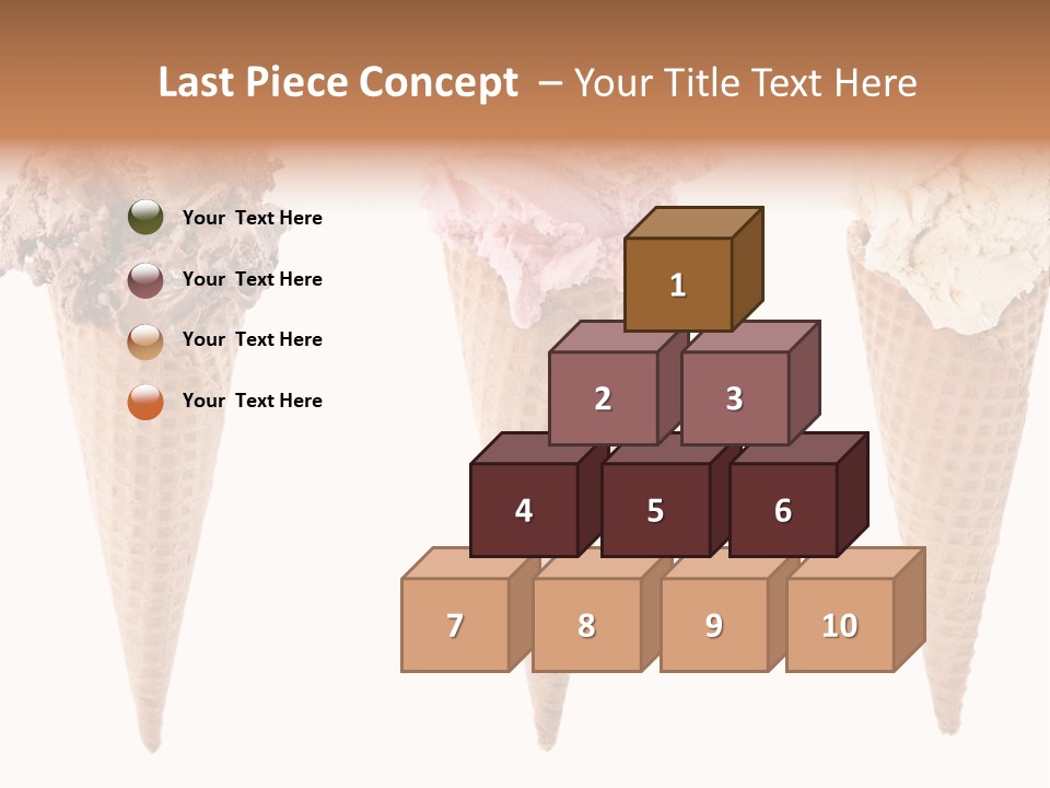 Cream Pieces Portion PowerPoint Template