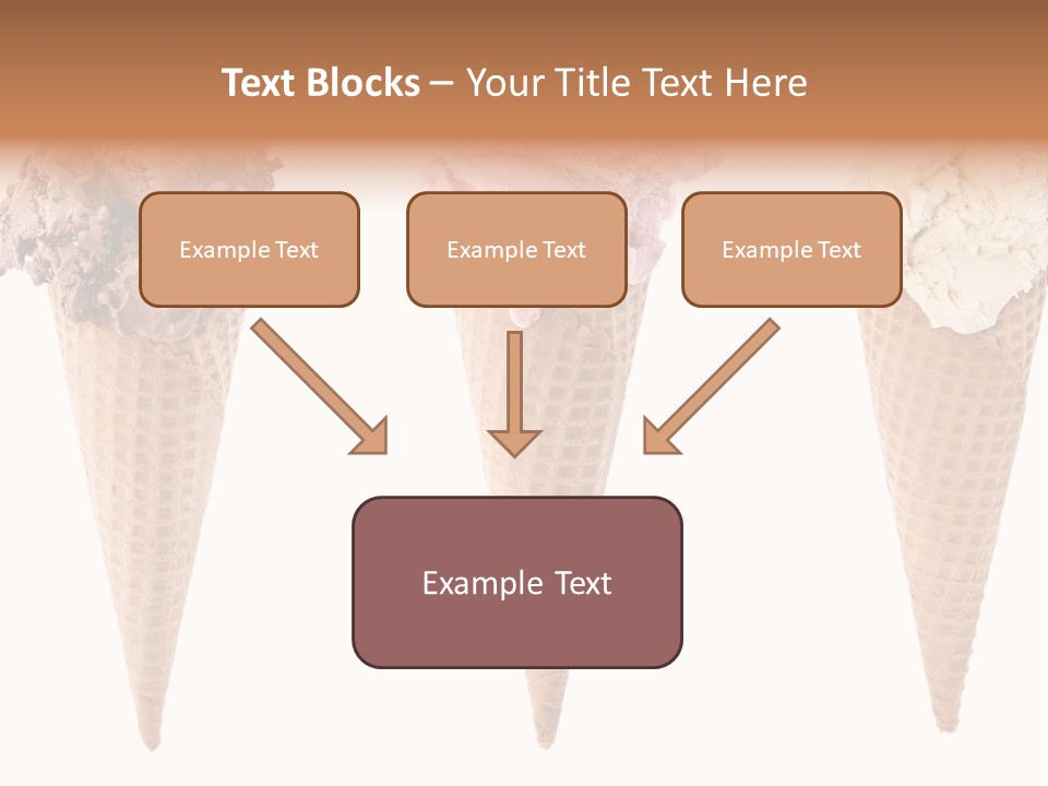 Cream Pieces Portion PowerPoint Template