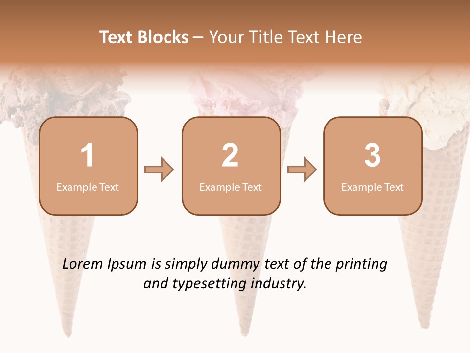 Cream Pieces Portion PowerPoint Template