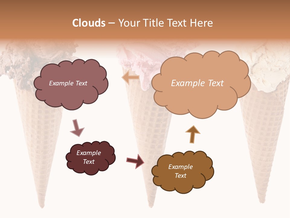 Cream Pieces Portion PowerPoint Template