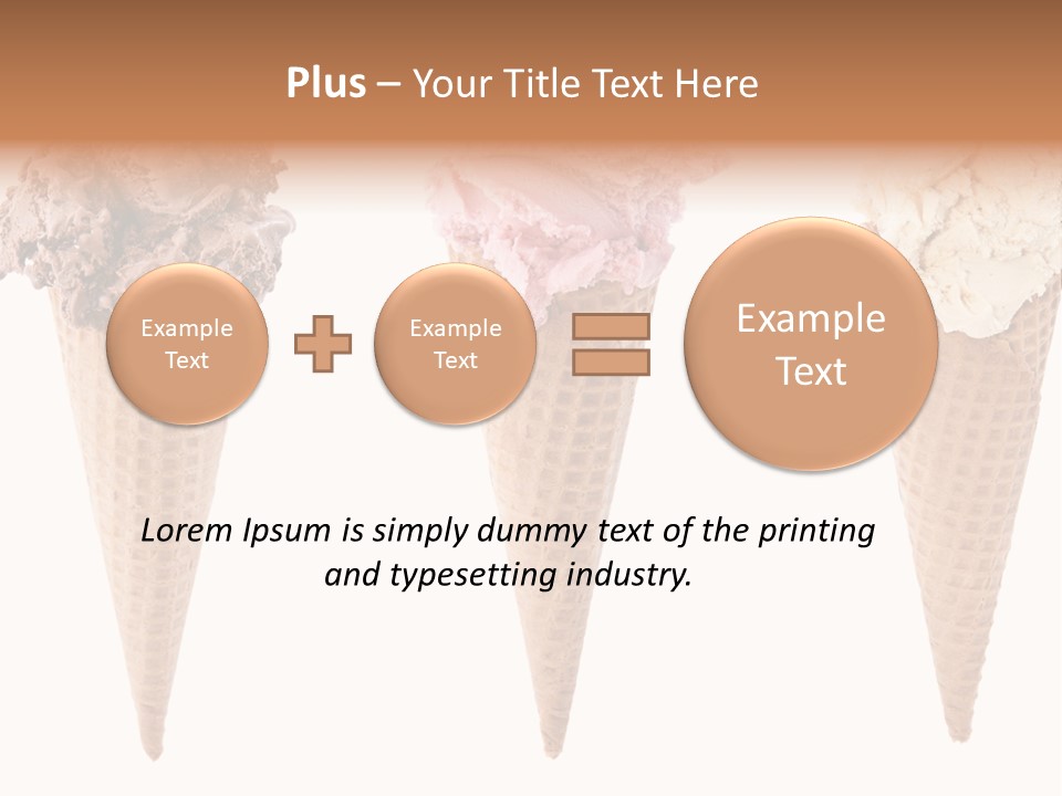 Cream Pieces Portion PowerPoint Template