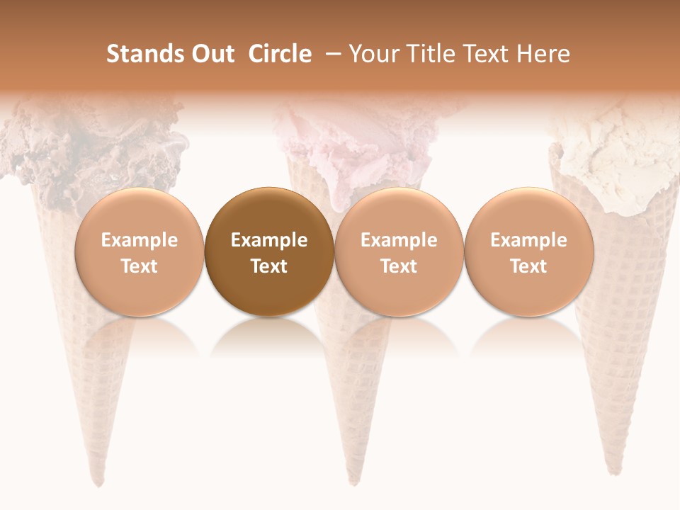 Cream Pieces Portion PowerPoint Template