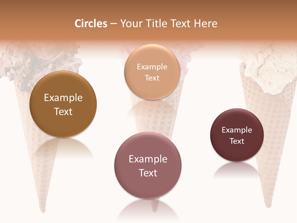 Cream Pieces Portion PowerPoint Template