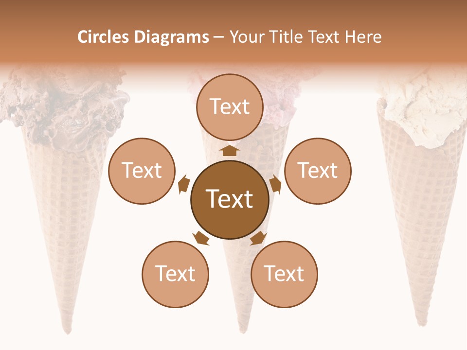 Cream Pieces Portion PowerPoint Template