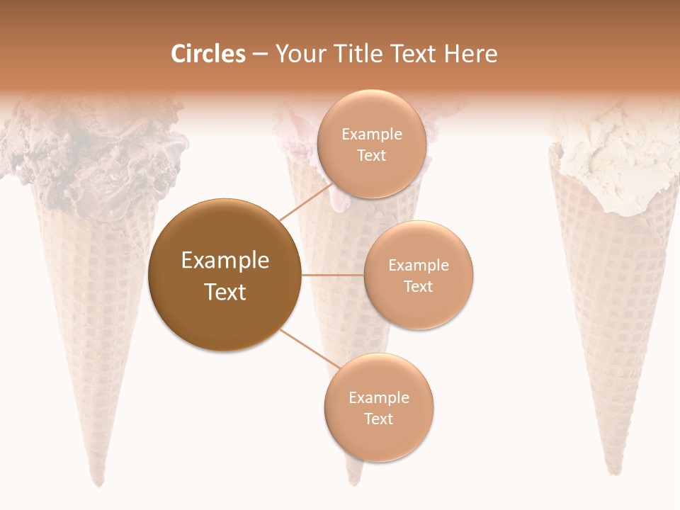 Cream Pieces Portion PowerPoint Template