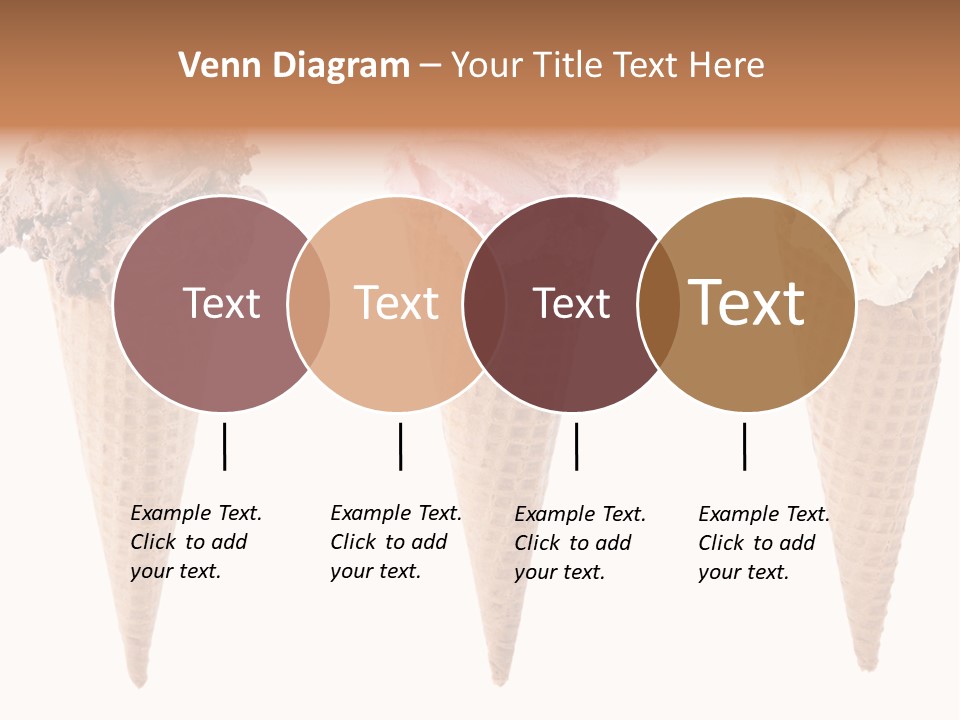 Cream Pieces Portion PowerPoint Template