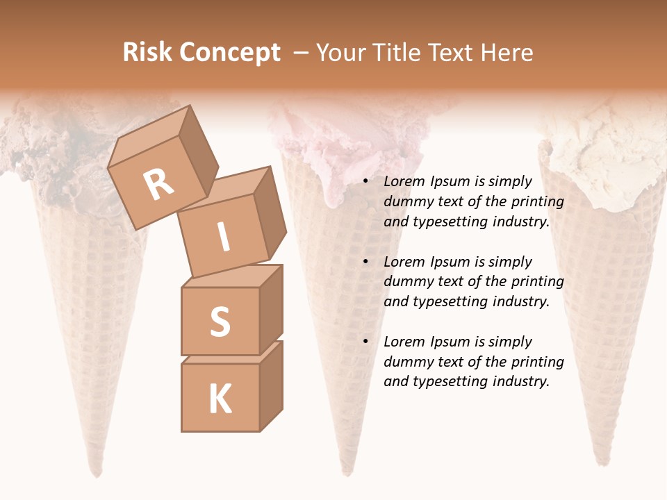 Cream Pieces Portion PowerPoint Template