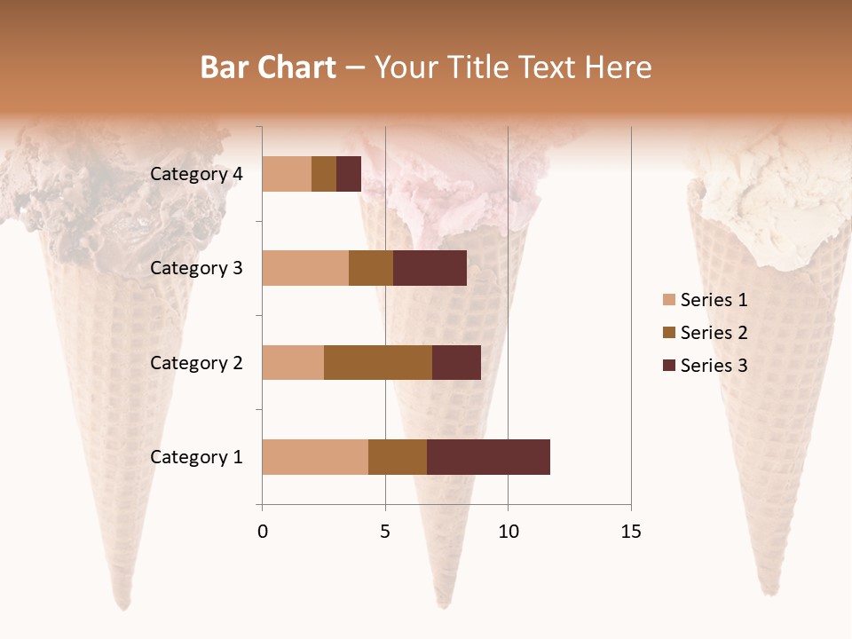 Cream Pieces Portion PowerPoint Template