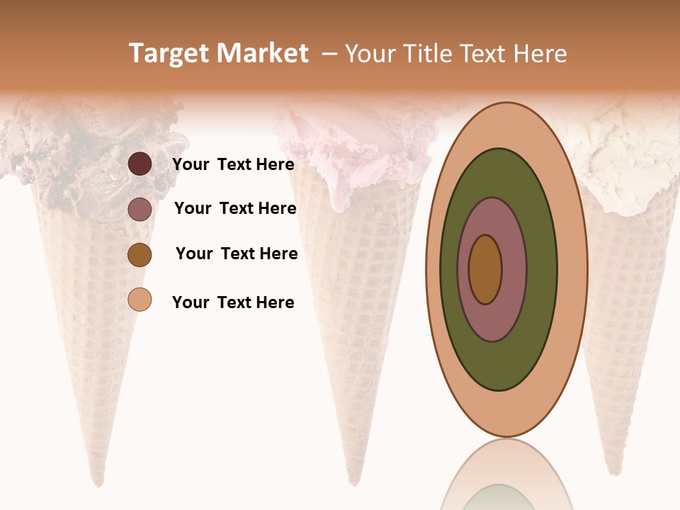 Cream Pieces Portion PowerPoint Template