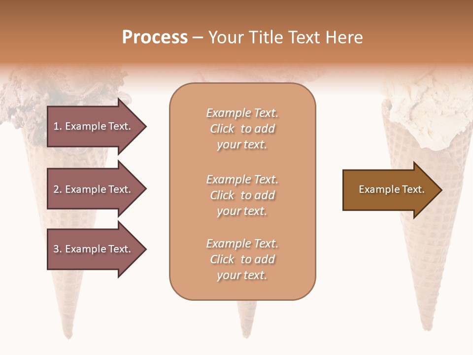 Cream Pieces Portion PowerPoint Template