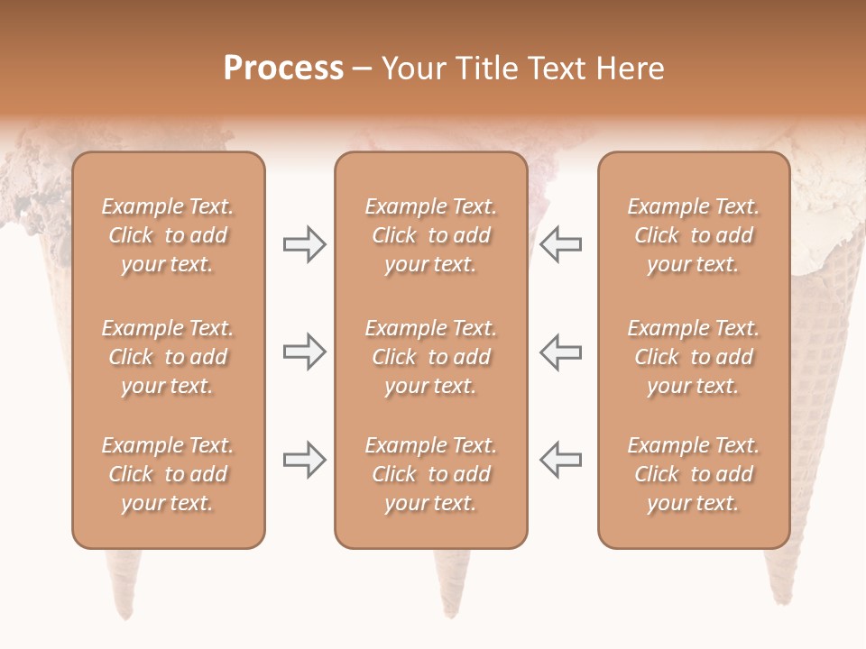 Cream Pieces Portion PowerPoint Template