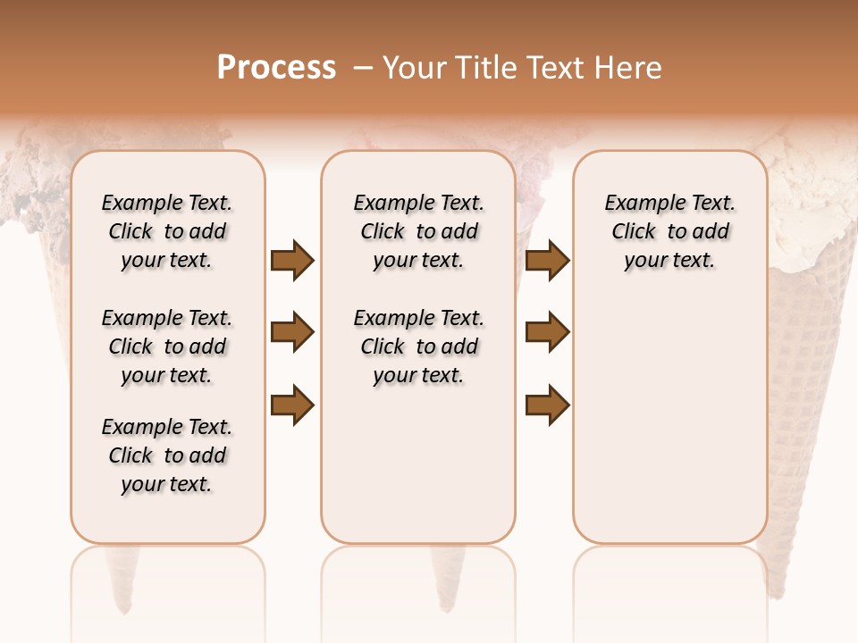 Cream Pieces Portion PowerPoint Template