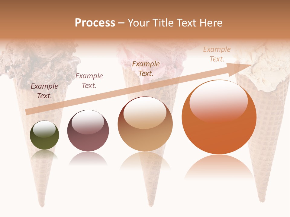 Cream Pieces Portion PowerPoint Template