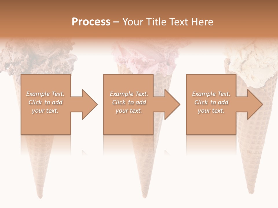 Cream Pieces Portion PowerPoint Template