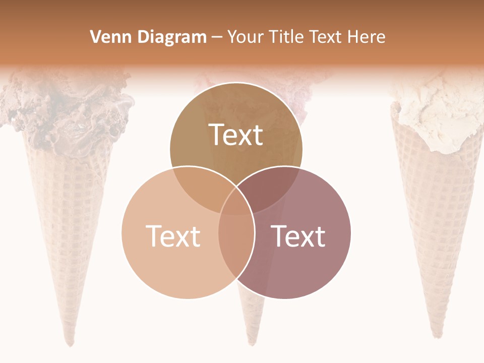Cream Pieces Portion PowerPoint Template