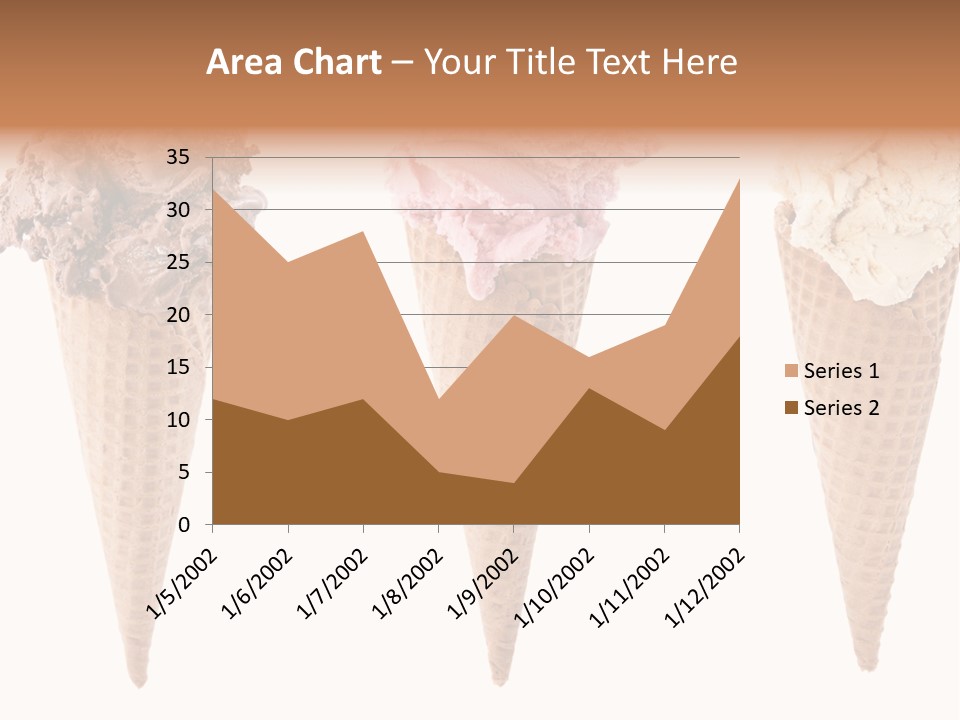 Cream Pieces Portion PowerPoint Template