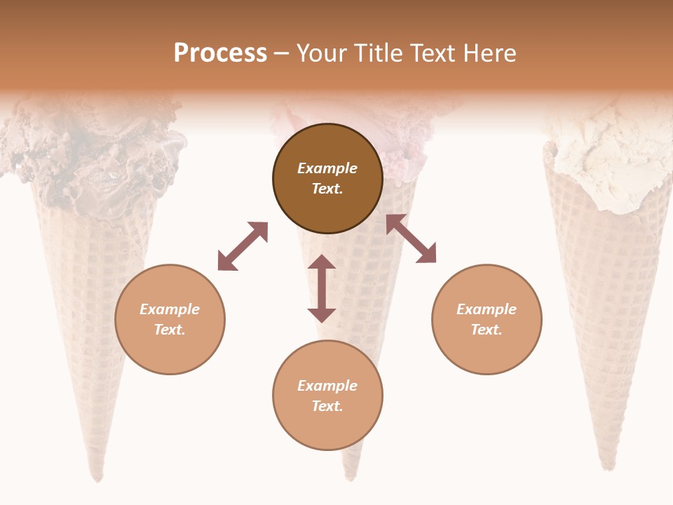 Cream Pieces Portion PowerPoint Template