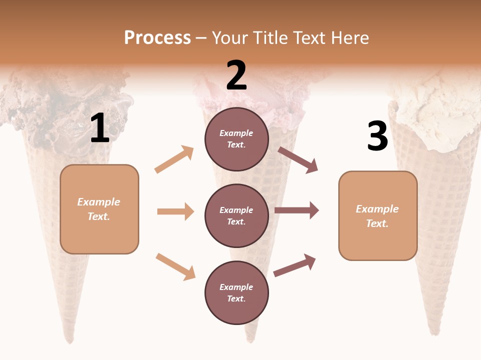 Cream Pieces Portion PowerPoint Template