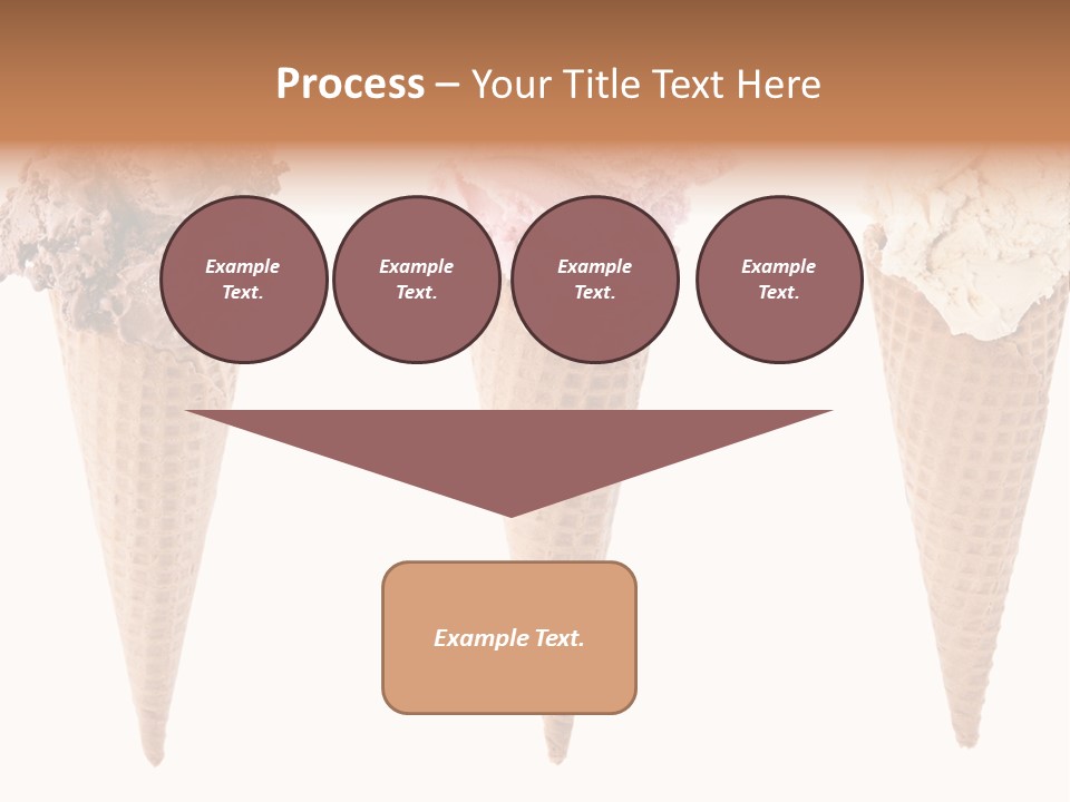 Cream Pieces Portion PowerPoint Template