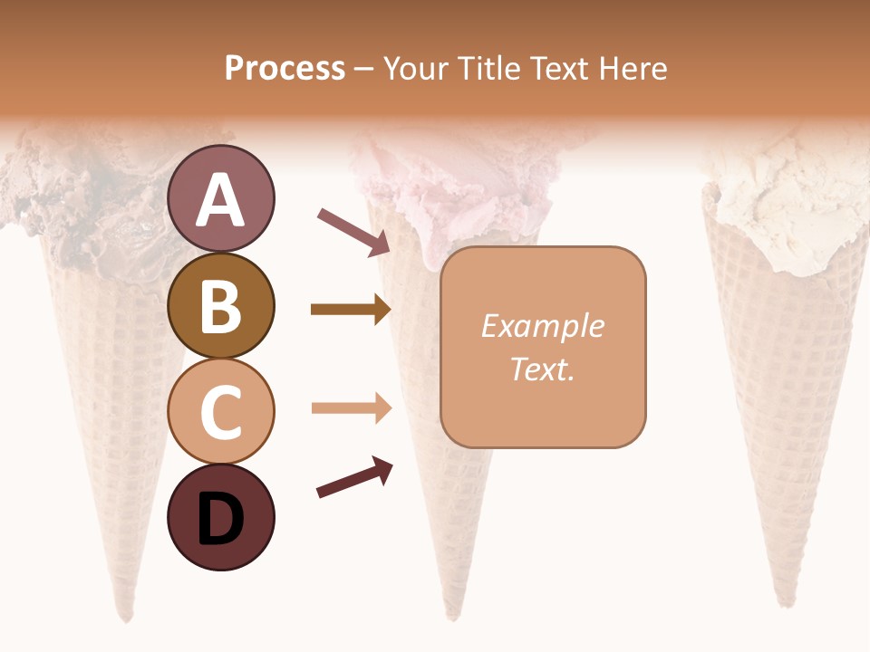 Cream Pieces Portion PowerPoint Template