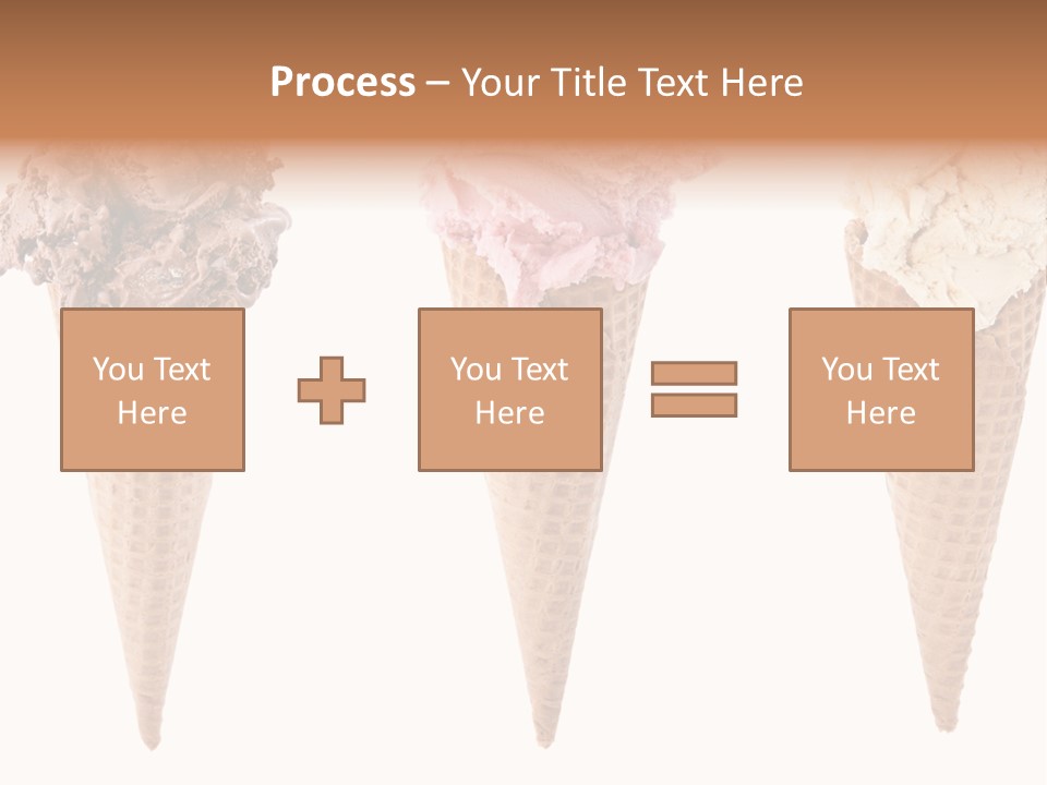 Cream Pieces Portion PowerPoint Template