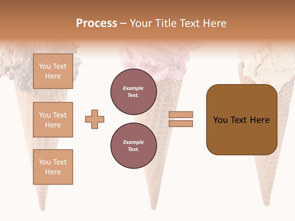 Cream Pieces Portion PowerPoint Template