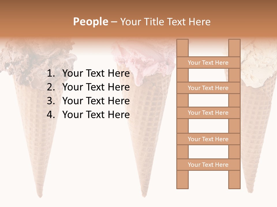 Cream Pieces Portion PowerPoint Template