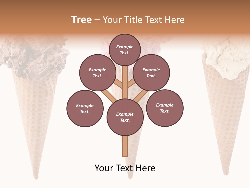 Cream Pieces Portion PowerPoint Template