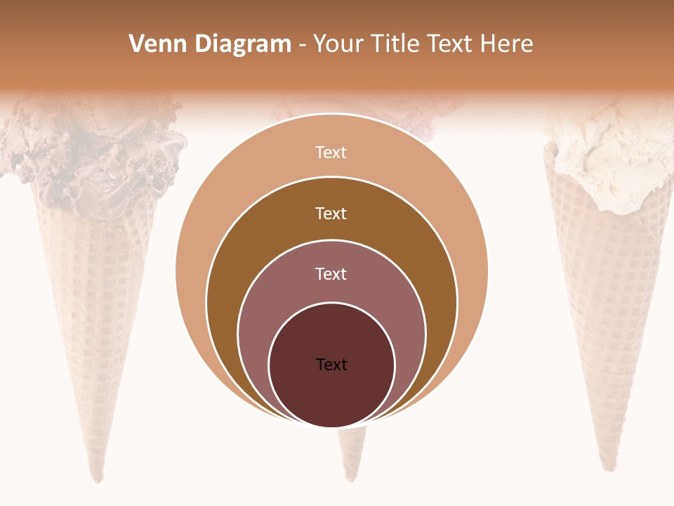 Cream Pieces Portion PowerPoint Template