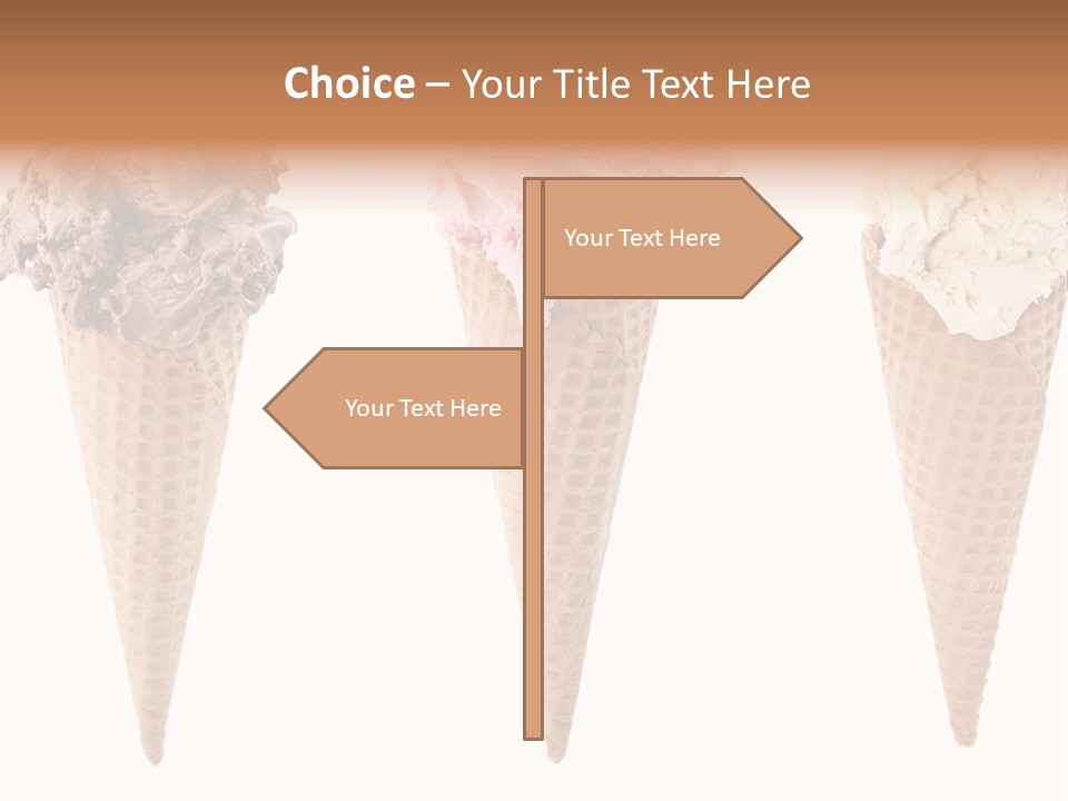 Cream Pieces Portion PowerPoint Template