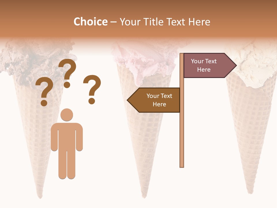 Cream Pieces Portion PowerPoint Template