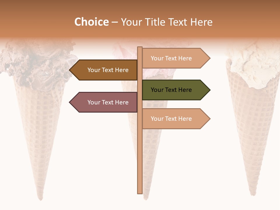Cream Pieces Portion PowerPoint Template