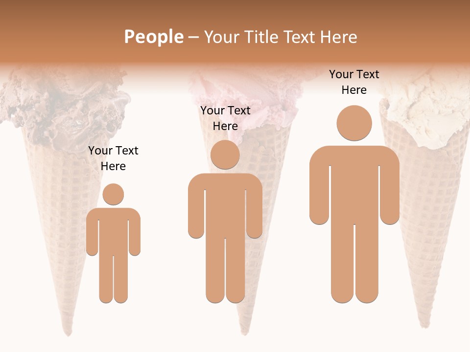 Cream Pieces Portion PowerPoint Template