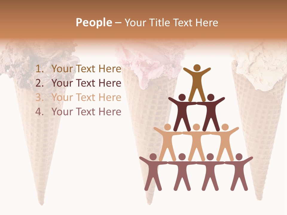 Cream Pieces Portion PowerPoint Template